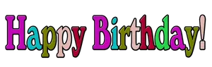 Colorful Happy Birthday Text