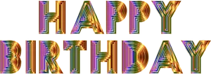 Colorful Happy Birthday Text