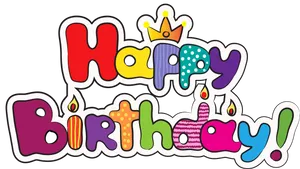 Colorful_ Happy_ Birthday_ Text_ Graphic PNG image