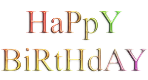 Colorful Happy Birthday Text