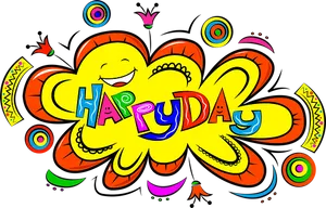 Colorful Happy Day Celebration PNG image