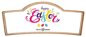 Colorful Happy Easter Label Design