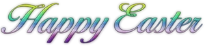Colorful Happy Easter Text Graphic PNG image