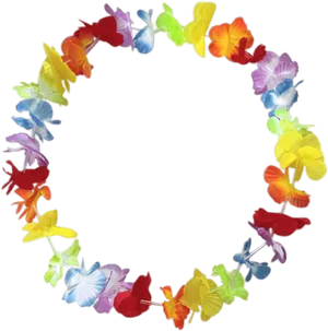 Colorful Hawaiian Lei Circle PNG image