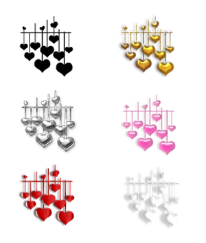 Colorful Heart Chandeliers