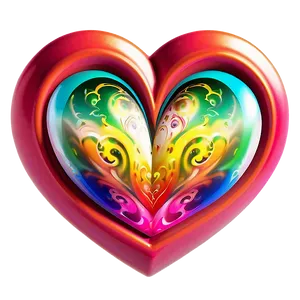 Colorful Heart Design Png 06252024 PNG image