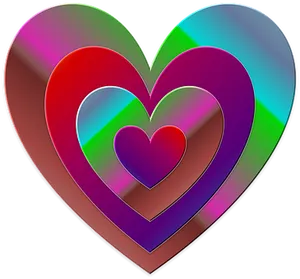 Colorful Heart Nesting Design
