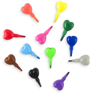 Colorful Heart Shaped Whistles