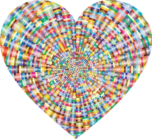 Colorful Heart Spiral Pattern