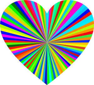 Colorful Heart Starburst Pattern PNG image