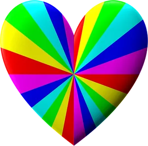 Colorful Heart Valentines Day PNG image