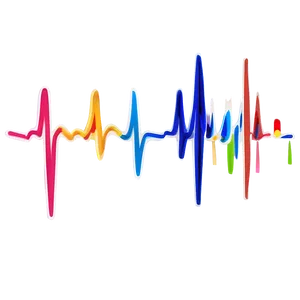 Colorful Heartbeat Line Png 06292024 PNG image