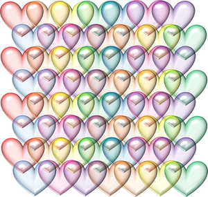 Colorful Hearts Array Valentines PNG image