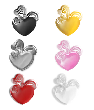 Colorful Hearts Artistic Design