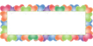Colorful Hearts Frame Border