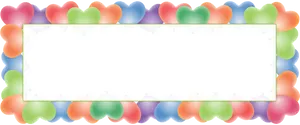 Colorful Hearts Frame PNG image