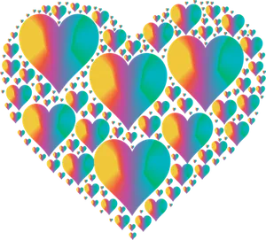 Colorful Hearts Pattern