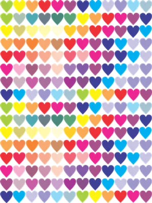 Colorful Hearts Pattern