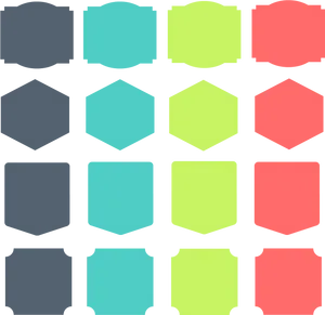 Colorful Hexagon Pattern PNG image