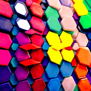 Colorful Hexagon Tile Pattern Png 06202024 PNG image