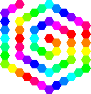 Colorful_ Hexagonal_ Spiral_ Pattern PNG image