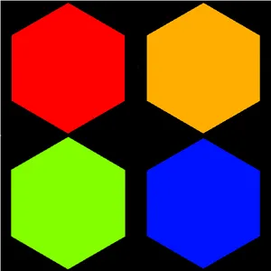 Colorful Hexagons Graphic PNG image