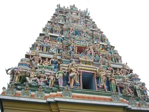 Colorful_ Hindu_ Temple_ Gopuram PNG image