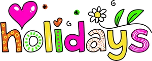 Colorful Holidays Text Illustration