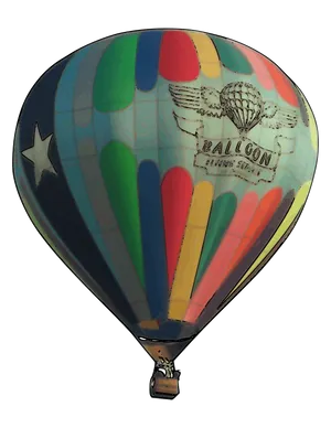 Colorful Hot Air Balloonin Flight