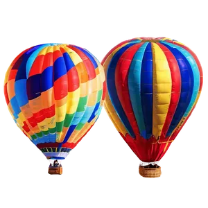 Colorful Hot Air Balloons Photo PNG 05212024