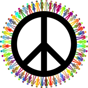 Colorful Human Chain Circle PNG image