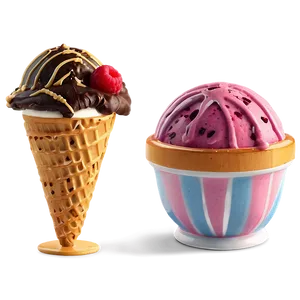 Colorful Ice Cream Cup PNG 06262024 PNG