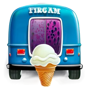 Colorful Ice Cream Truck Art Png Mbw PNG image