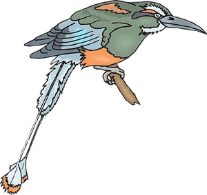 Colorful_ Illustrated_ Bird_ Perched