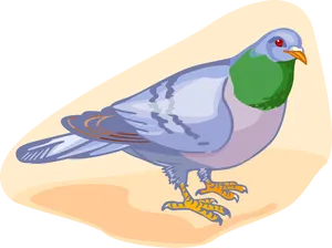 Colorful Illustrated Pigeon PNG