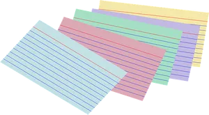 Colorful Index Cards Fanned Out PNG image