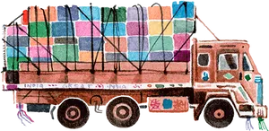 Colorful Indian Truck Art PNG