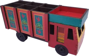Colorful Indian Truck Model PNG