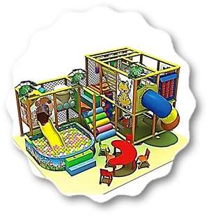 Colorful Indoor Playground Equipment PNG image