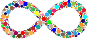 Colorful Infinity Symbol Circles Pattern.png PNG image