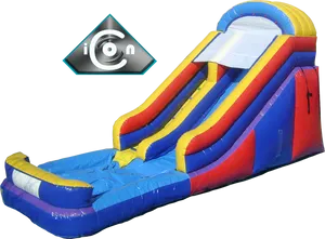 Colorful Inflatable Water Slide PNG image