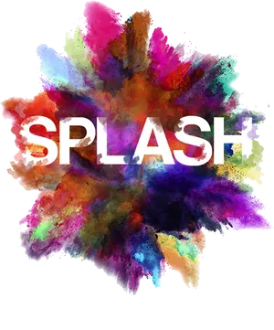 Colorful Ink Splash Graphic PNG image