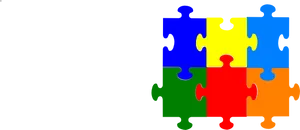 Colorful Interlocking Puzzle Pieces PNG image