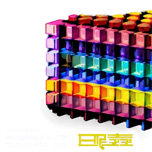 Colorful Isometric Grid Overlay Png 06282024 PNG image