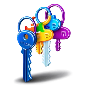 Colorful Keys PNG Hlb86 PNG