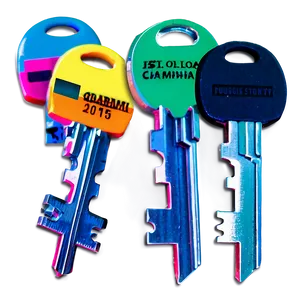 Colorful Keys PNG Nwc37
