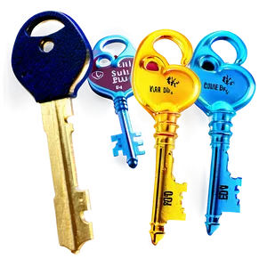 Colorful Keys PNG Rap21
