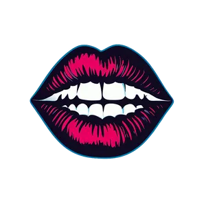 Colorful Kissy Lips PNG 67