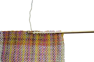 Colorful Knitting Project In Progress PNG image