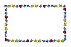 Colorful Ladybug Border Frame